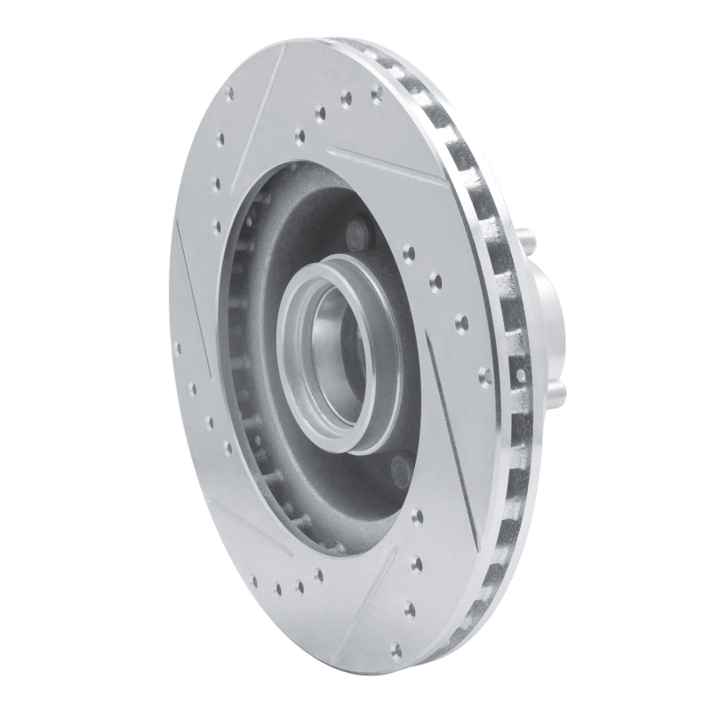 R1 87-90 Dodge DAKOTA RWD Front Right Drilled & Slotted Silver Brake Rotor