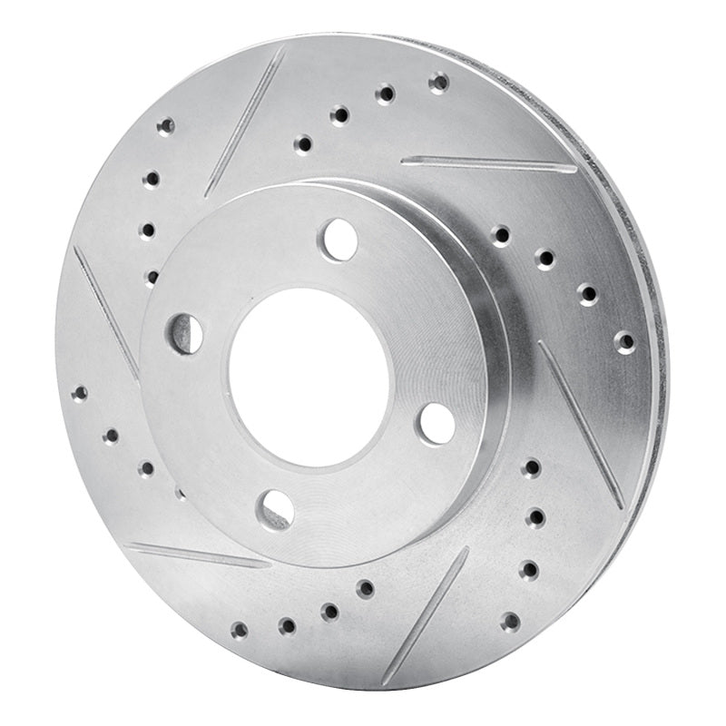 DFC 78-92 Audi 80 Front Left Drilled & Slotted Silver Brake Rotor