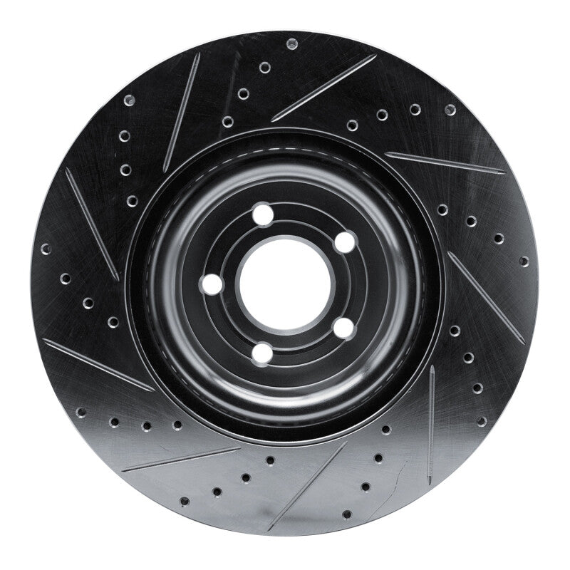 R1 20-25 Ford Explorer Front Right Drilled & Slotted Silver Brake Rotor