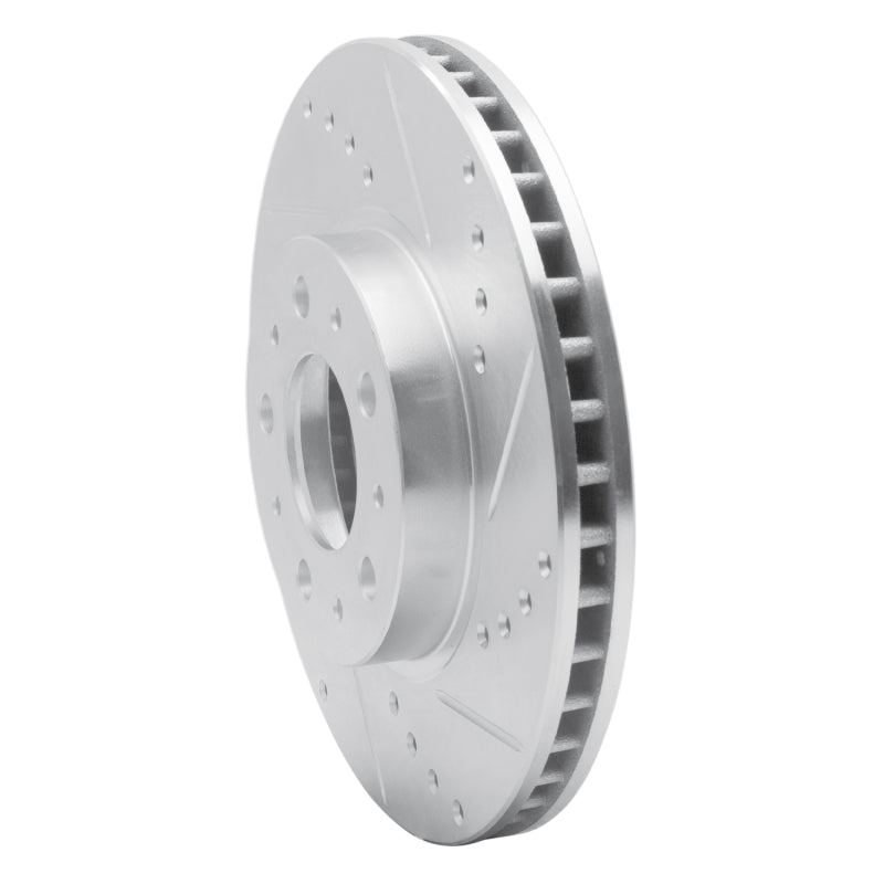 R1 95-04 Volvo 960 Front Right Drilled & Slotted Silver Brake Rotor