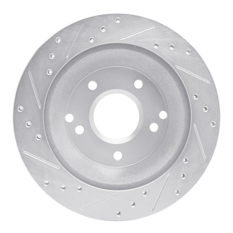 DFC 88-96 Chevrolet Corvette Rear Right Drilled & Slotted Silver Brake Rotor