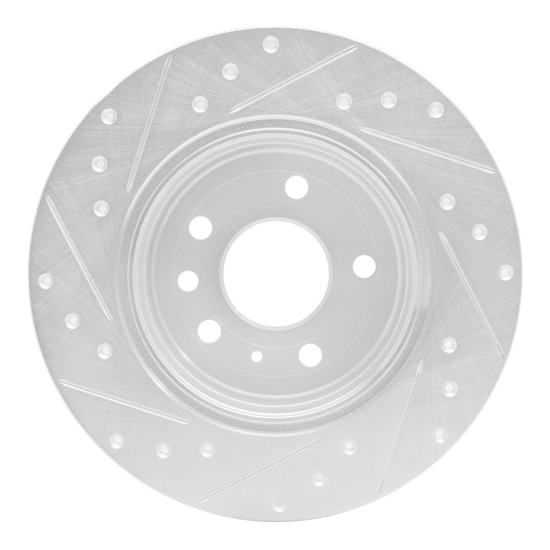 R1 97-08 Chevrolet ASTRA (Mexico) Rear Right Drilled & Slotted Silver Brake Rotor