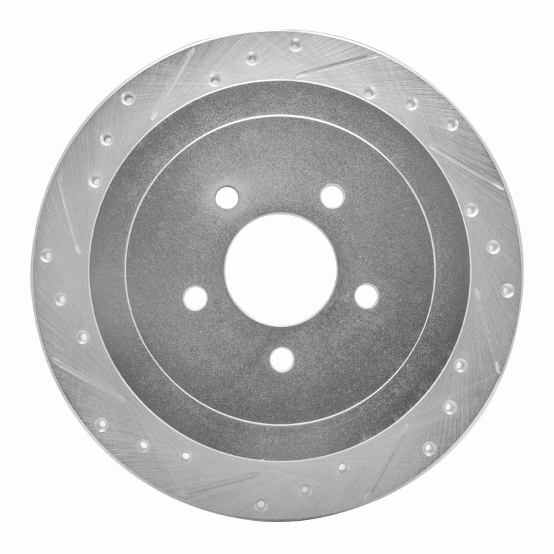 DFC 03-11 Lincoln Town Car Rear Left Drilled & Slotted Silver Brake Rotor