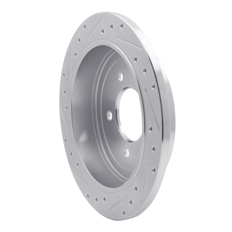 R1 97-04 Ford F-150 4WD Rear Right Drilled & Slotted Silver Brake Rotor