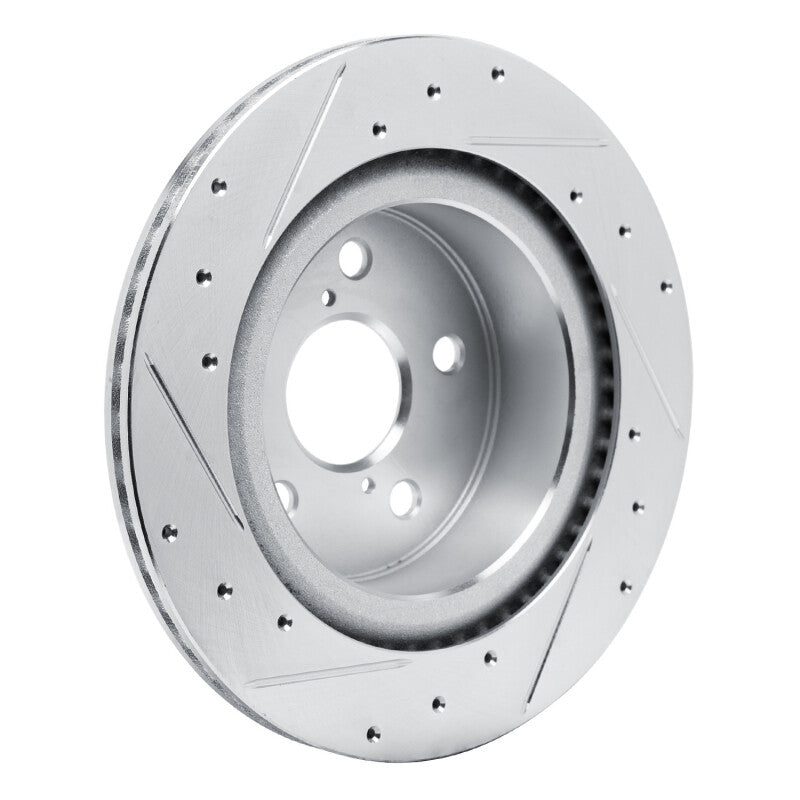 DFC 21-25 Lexus RC300 Rear Right Drilled & Slotted Silver Brake Rotor