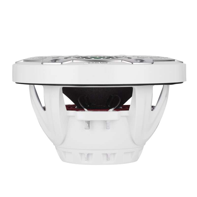 DS18 Hybrid Marine Speaker w/ Driver And RGB LEDs 8in 2-Way 350 Watts RMS 4 ohm White w/ Covers
