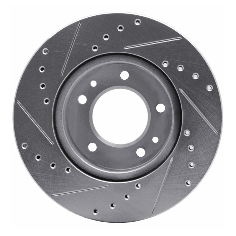 DFC 86-91 Mazda RX-7 Front Right Drilled & Slotted Silver Brake Rotor