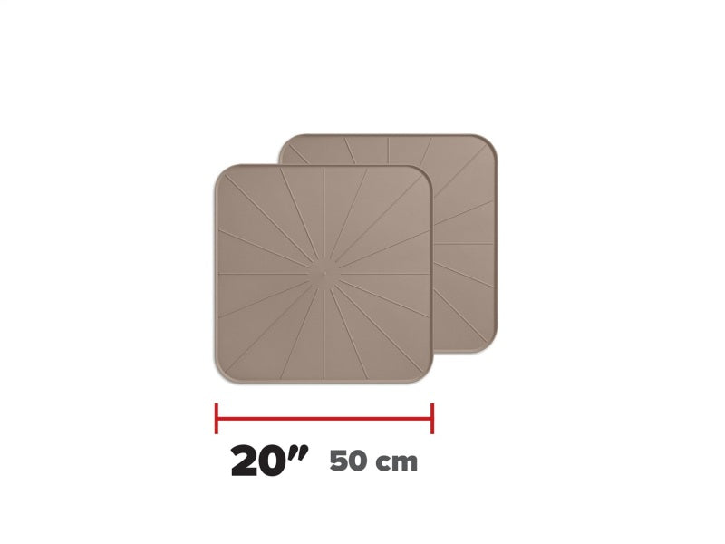 WeatherTech Project Mats 20in. Square - Tan (2pc Set)