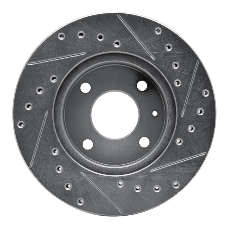 R1 85-89 Merkur XR4TI Front Left Drilled & Slotted Silver Brake Rotor