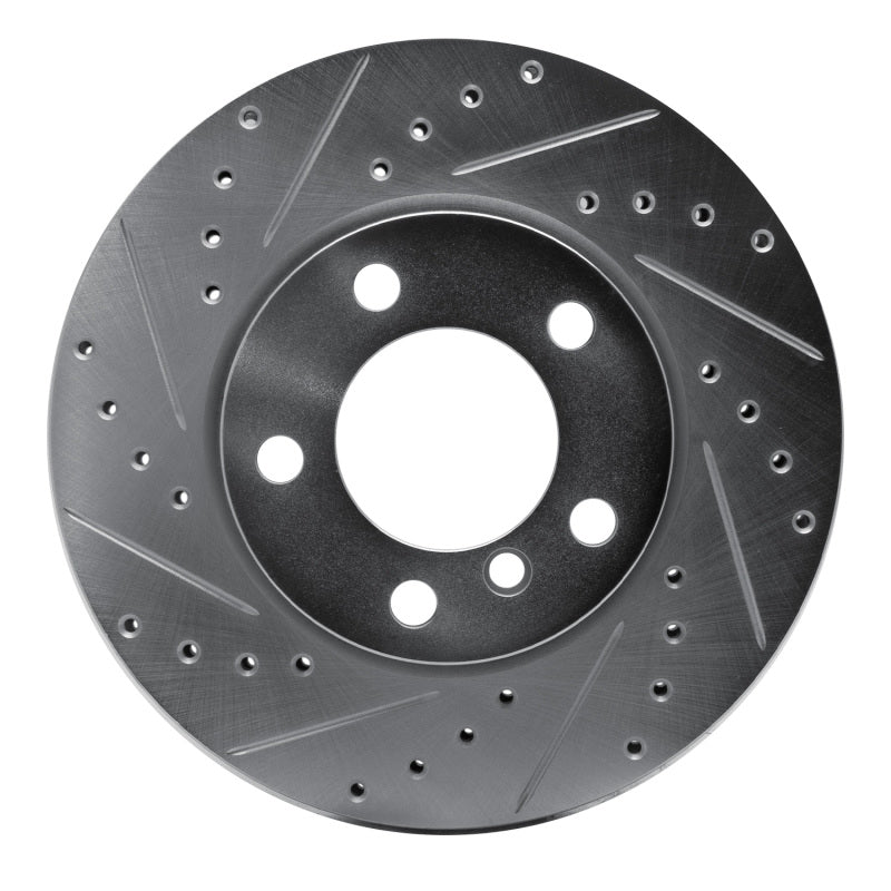 R1 11-16 Mini Cooper Paceman Front Left Drilled & Slotted Silver Brake Rotor