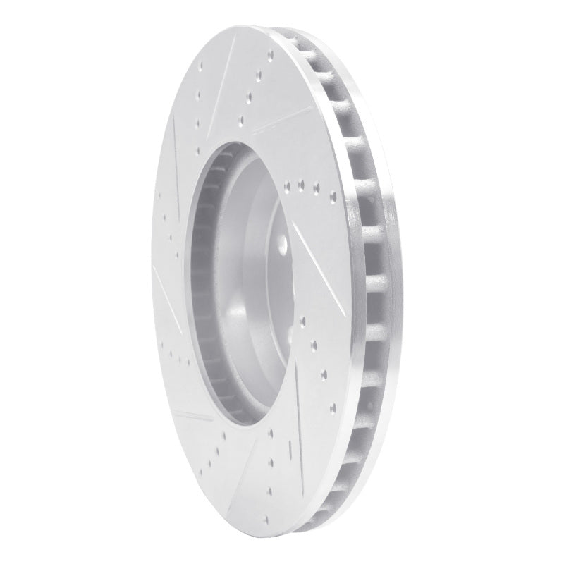 R1 15-23 Mercedes-Benz C300 Coupe & Convertible Front Right Drilled & Slotted Silver Brake Rotor
