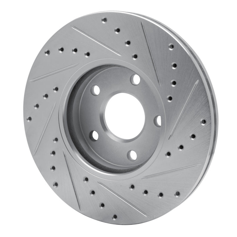 R1 10-13 Ford Transit CONNECT Front Left Drilled & Slotted Silver Brake Rotor