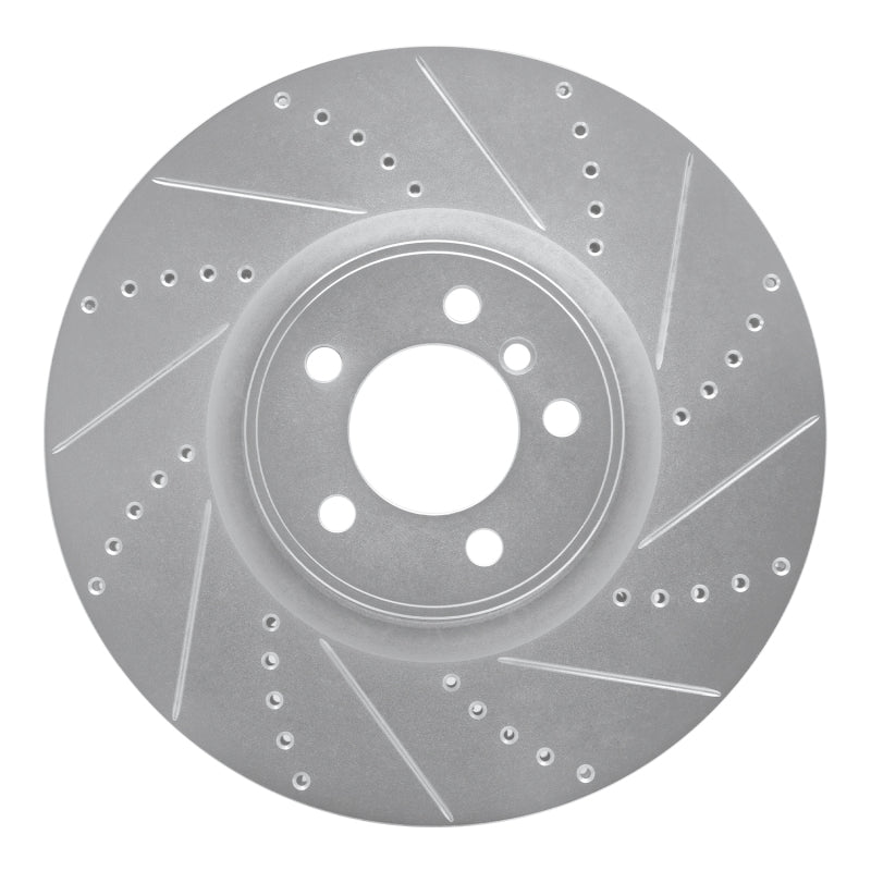 DFC 10-12 Land Rover Range Rover Front Right Drilled & Slotted Silver Brake Rotor