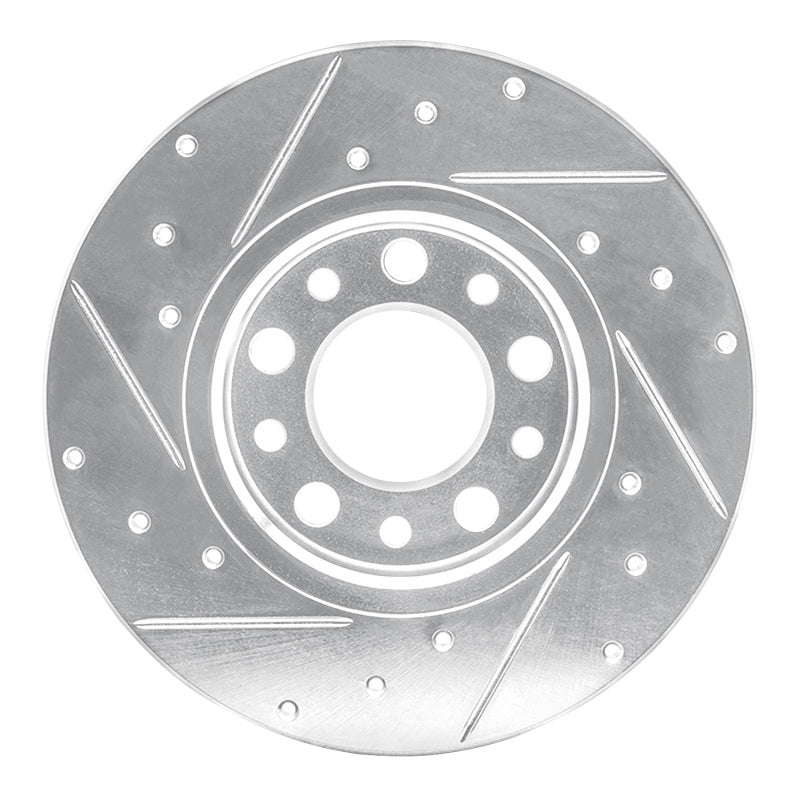 DFC 15-25 Alfa Romeo TONALE Rear Right Drilled & Slotted Silver Brake Rotor
