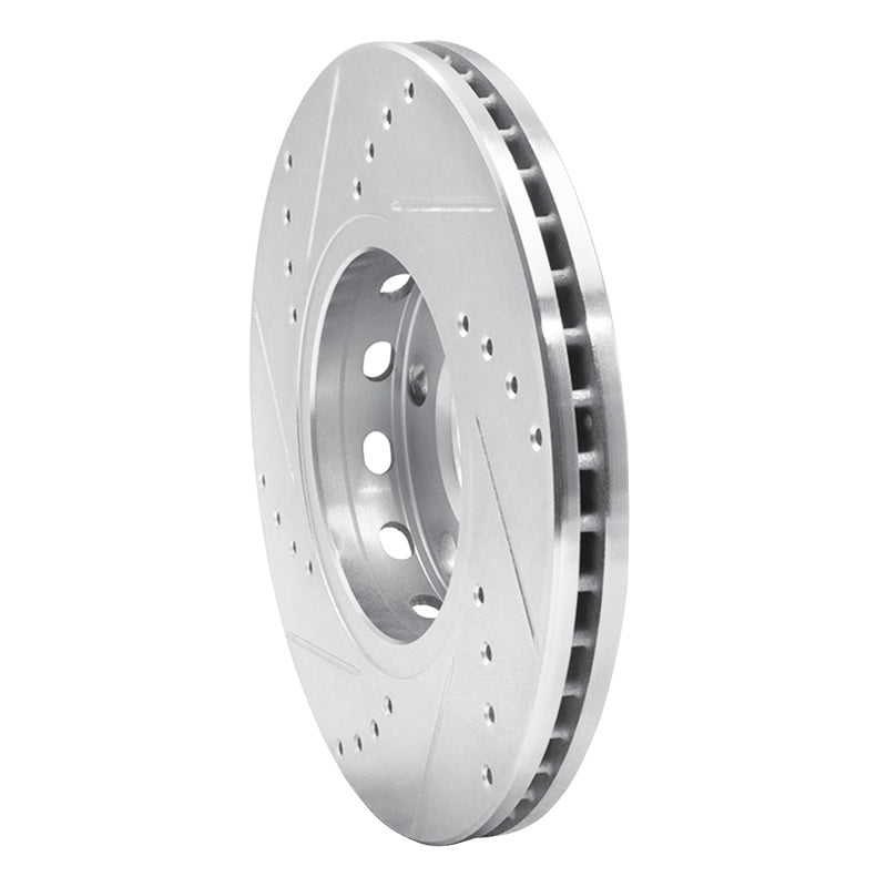 DFC 85-91 Audi 200 Front Right Drilled & Slotted Silver Brake Rotor