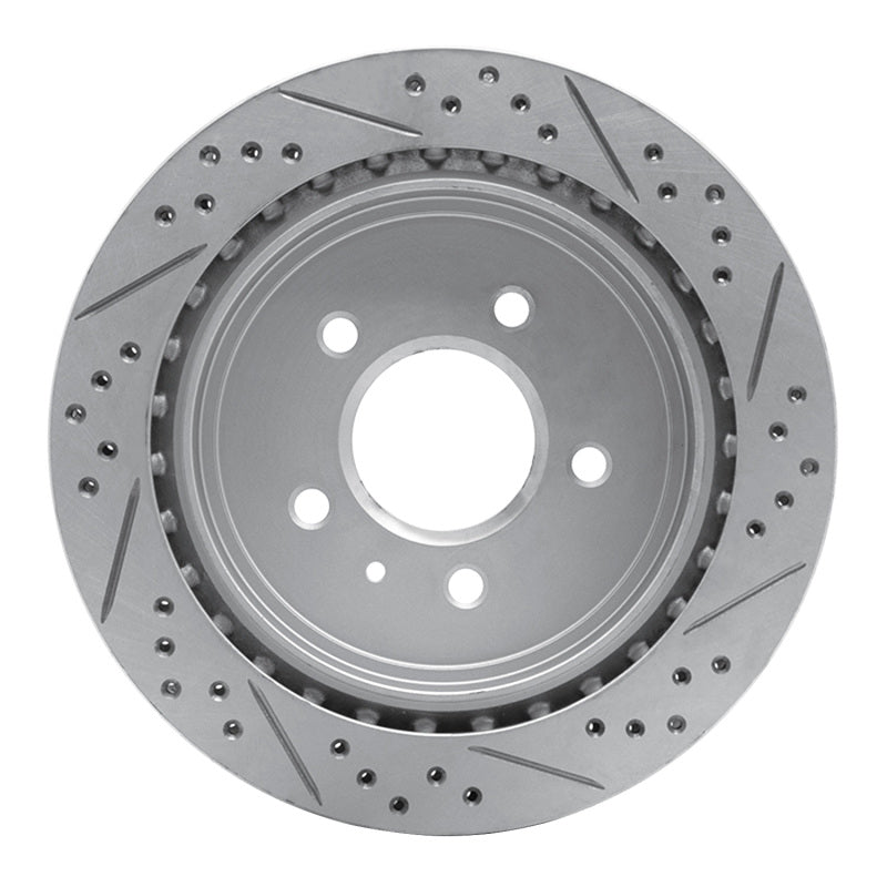 R1 03-11 Cadillac Cts Rear Left Drilled & Slotted Geo-Carbon Rotor
