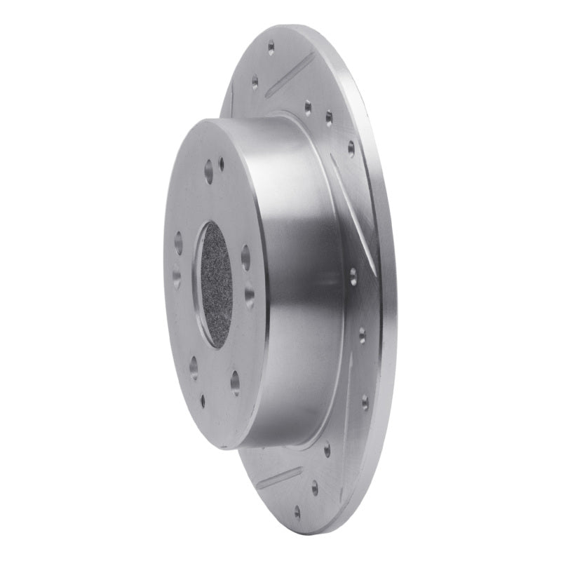 R1 97-01 Acura Integra Rear Left Drilled & Slotted Silver Brake Rotor