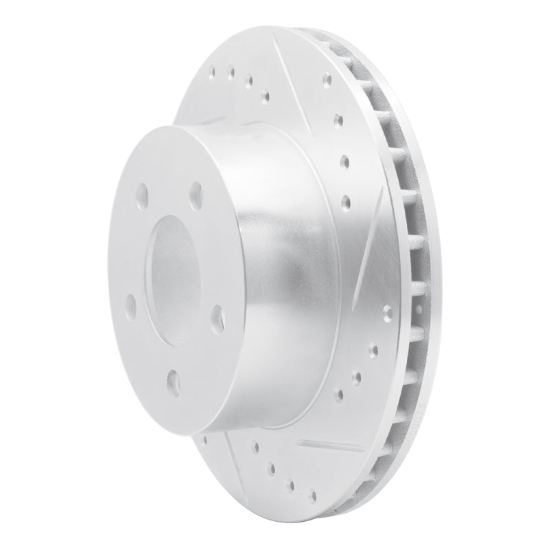 R1 91-94 Ford Crown Victoria Front Right Drilled & Slotted Silver Brake Rotor