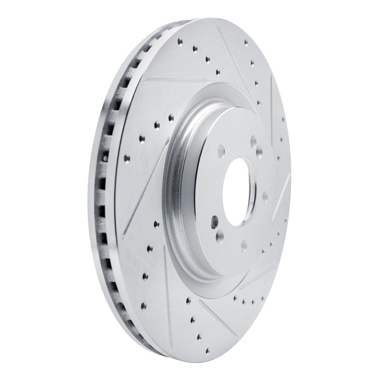 R1 21-26 Hyundai SONATA Front Right Drilled & Slotted Silver Brake Rotor