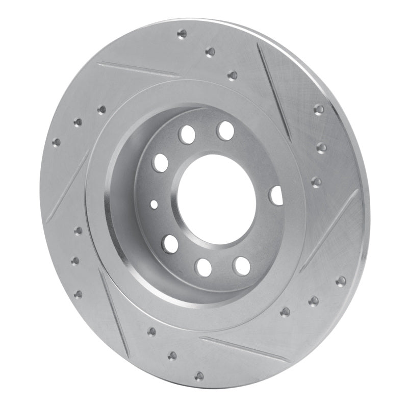 R1 06-10 Pontiac SOLSTICE Rear Left Drilled & Slotted Silver Brake Rotor