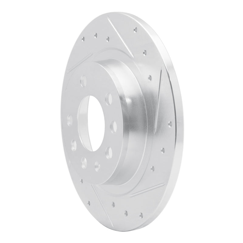 R1 06-10 Pontiac SOLSTICE Rear Right Drilled & Slotted Silver Brake Rotor