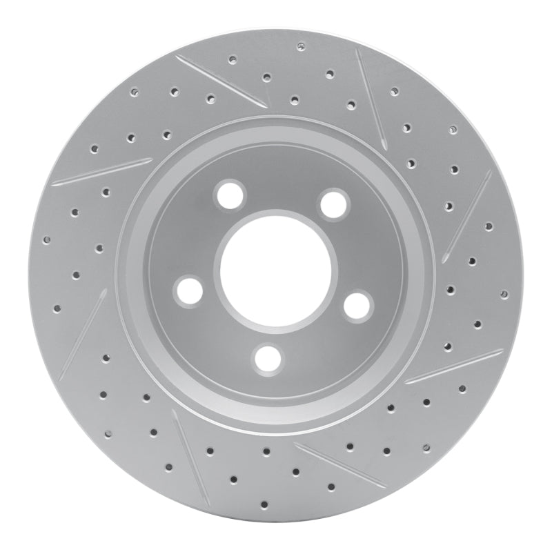 R1 07-12 Dodge Nitro Front Left Drilled & Slotted Geo-Carbon Rotor