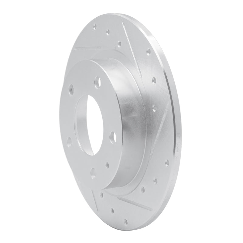 R1 93-03 Ford Probe Rear Right Drilled & Slotted Silver Brake Rotor
