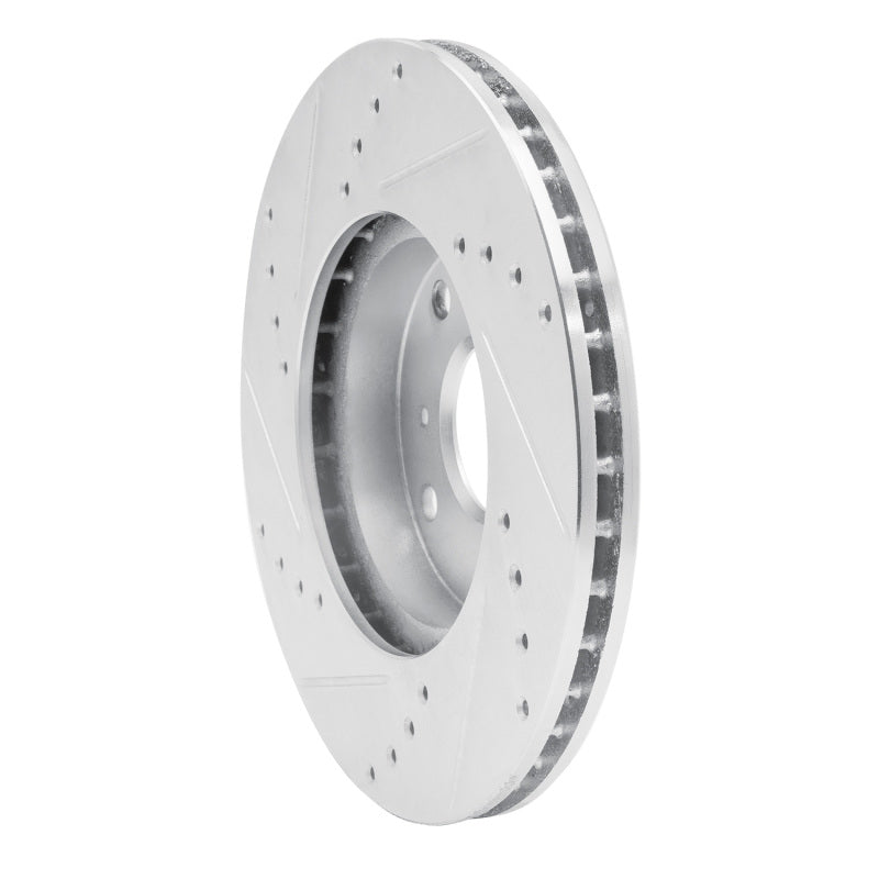 R1 98-99 Acura CL Front Right Drilled & Slotted Silver Brake Rotor
