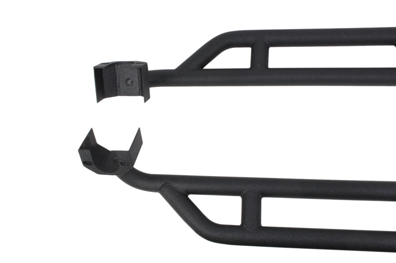 Fishbone Offroad 07-18 Jeep JK 2 Door Wrangler JK Steel Rock Sliders - Blk Textured Powdercoat
