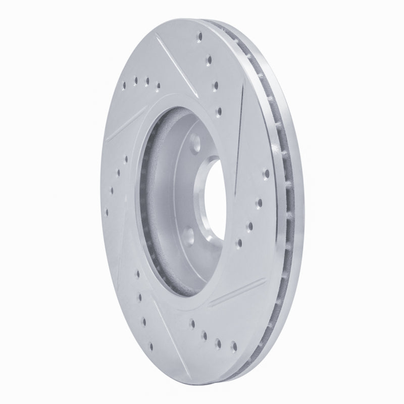 R1 14-23 Ford Fiesta (USA/Canada) Front Left Drilled & Slotted Silver Brake Rotor