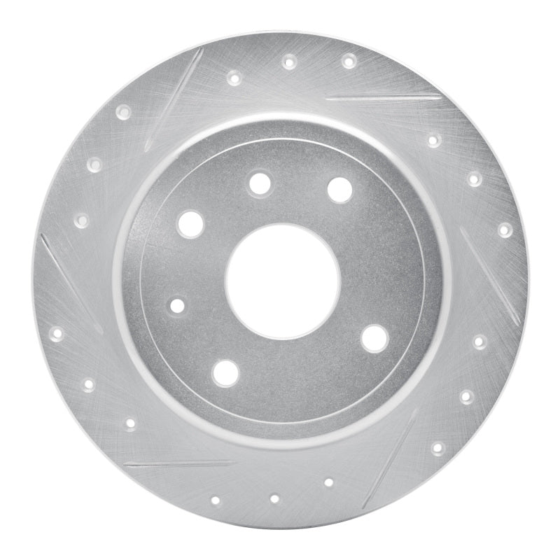 DFC 04-10 Chevrolet Epica (USA/Canada) Rear Left Drilled & Slotted Silver Brake Rotor