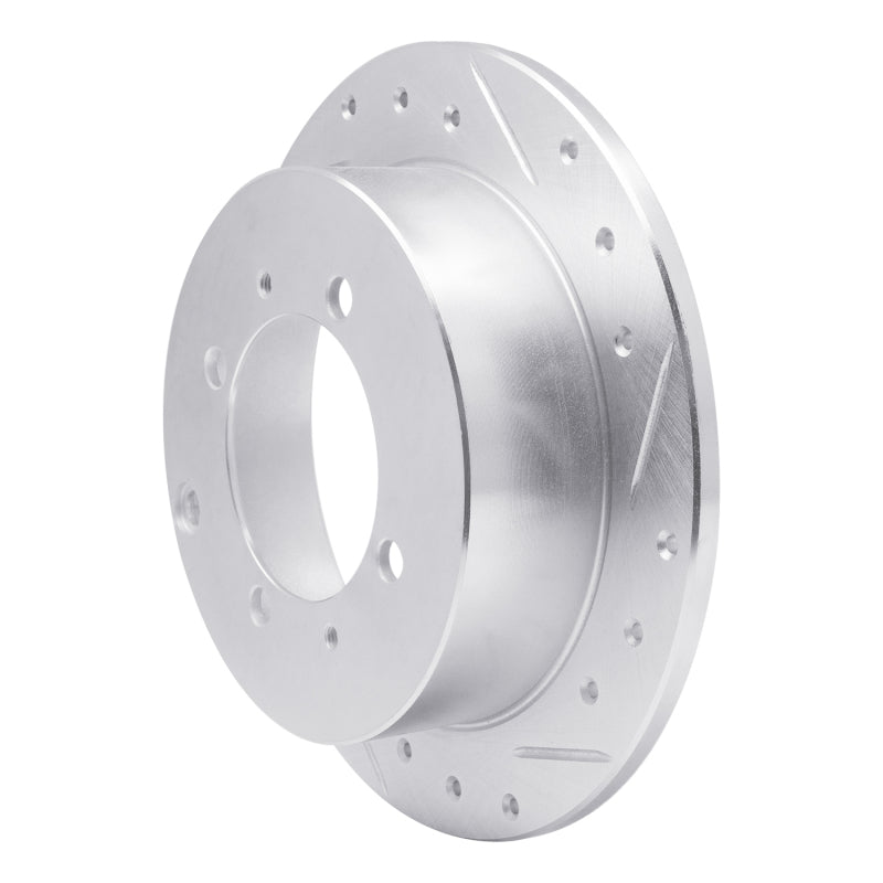 R1 92-04 Dodge COLT Rear Right Drilled & Slotted Silver Brake Rotor