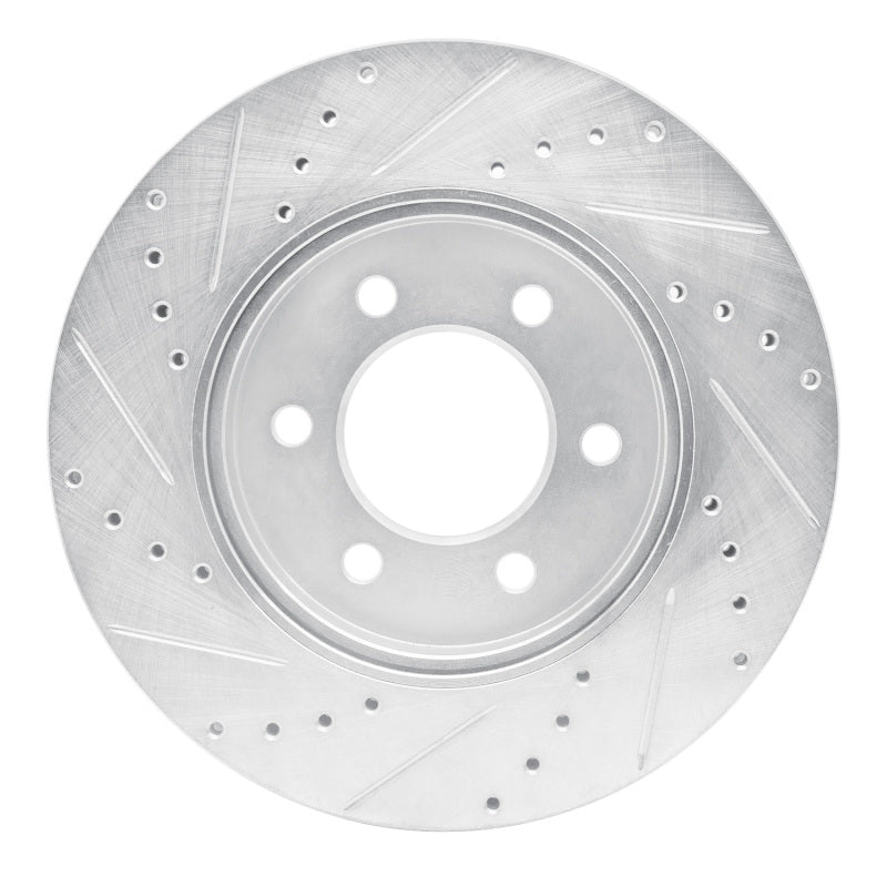 DFC 02-06 Ford Expedition Front Right Drilled & Slotted Silver Brake Rotor