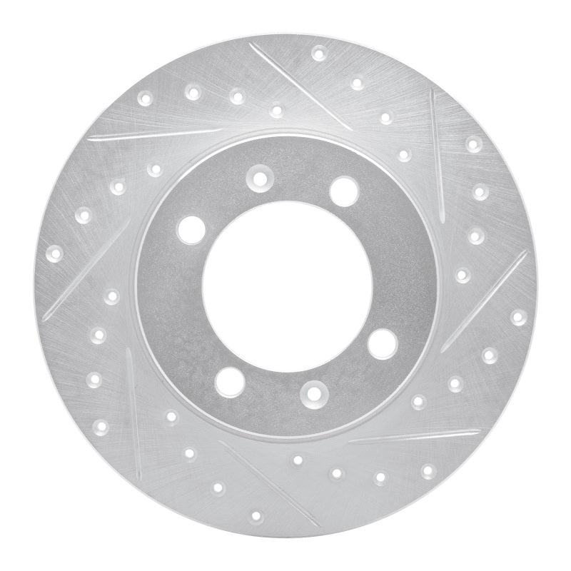 DFC 81-87 Saab 900 Front Right Drilled & Slotted Silver Brake Rotor