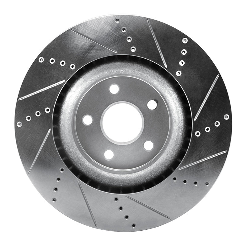 DFC 12-25 Dodge Durango Front Left Drilled & Slotted Silver Brake Rotor