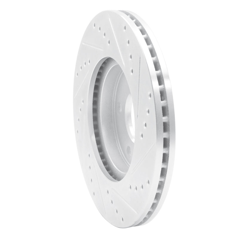 R1 07-10 Chevrolet COBALT Front Left Drilled & Slotted Silver Brake Rotor