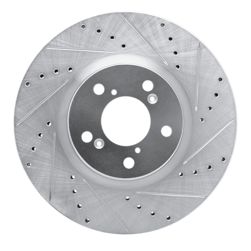 DFC 07-20 Acura RLX Front Right Drilled & Slotted Silver Brake Rotor