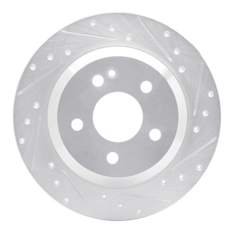 R1 16-23 Mercedes-Benz Viano (Mexico) Rear Right Drilled & Slotted Silver Brake Rotor