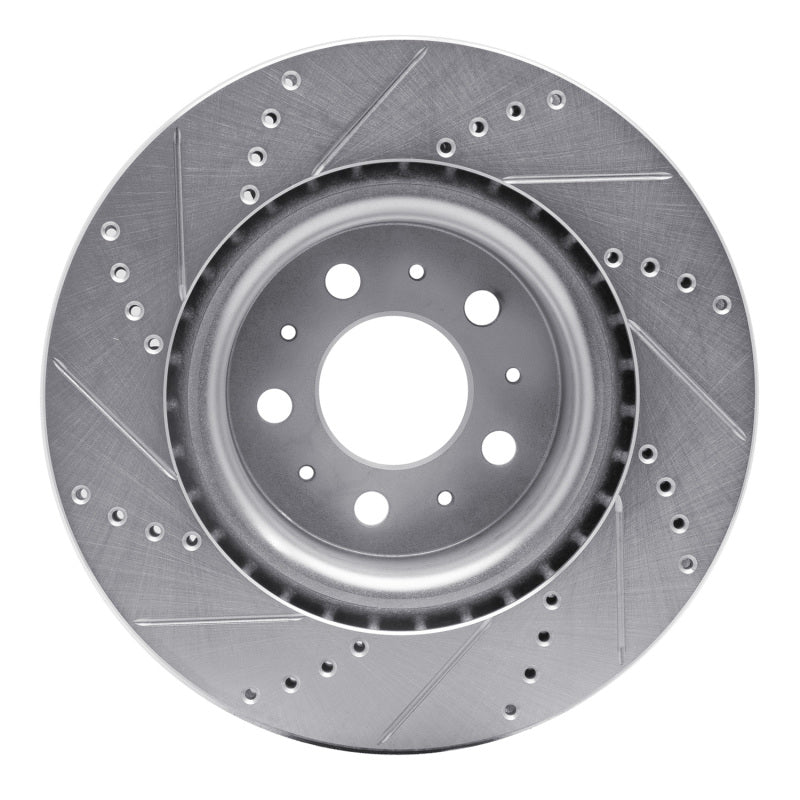 DFC 17-25 Tesla Model 3 Front Right Drilled & Slotted Silver Brake Rotor