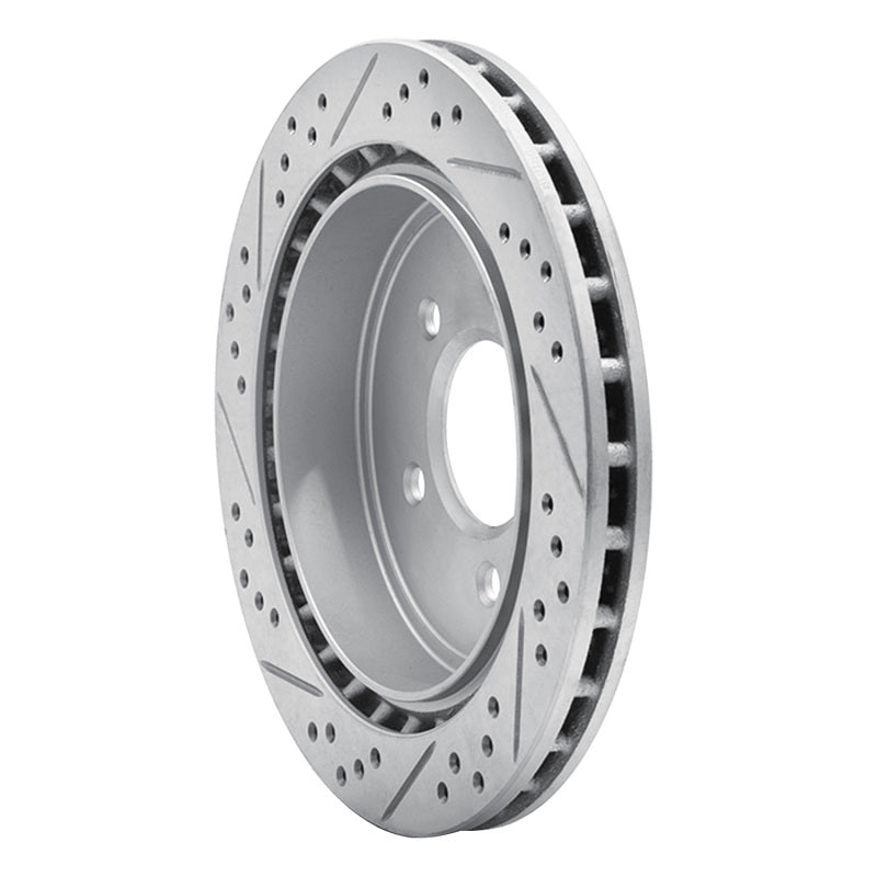 R1 03-11 Cadillac Sts Rear Right Drilled & Slotted Geo-Carbon Rotor