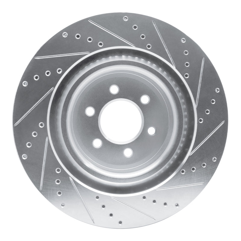 R1 03-17 Dodge Viper Front Left Drilled & Slotted Silver Brake Rotor