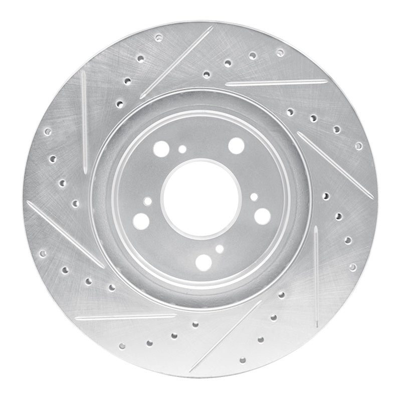 DFC 05-12 Acura RL Front Right Drilled & Slotted Silver Brake Rotor