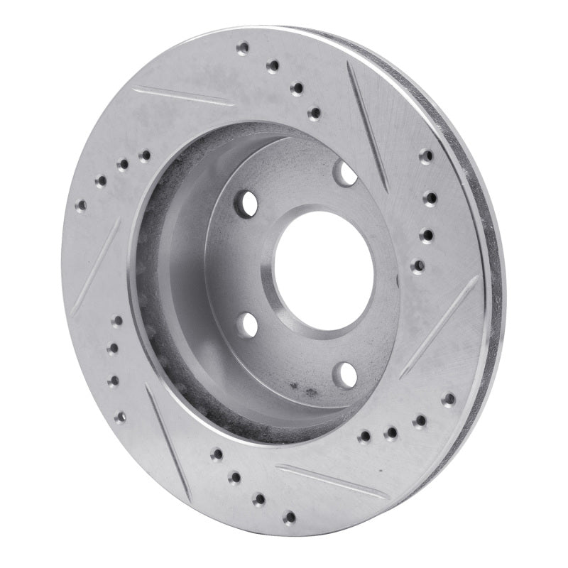 DFC 90-97 Ford Aerostar Right Front Drilled & Slotted Silver Brake Rotor