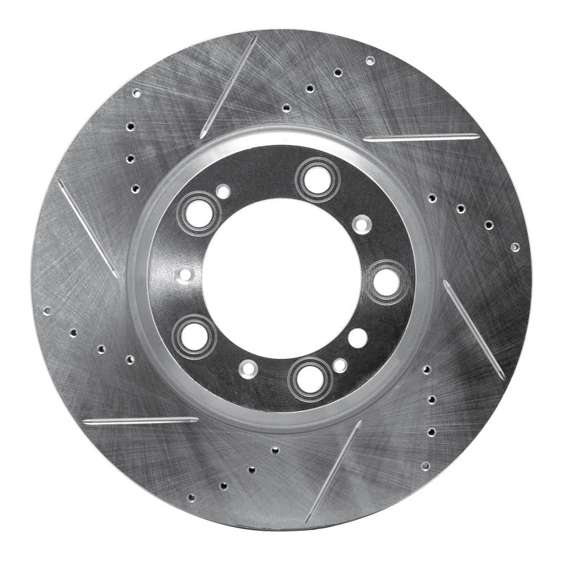DFC 99-23 Porsche 911 Left Rear Drilled & Slotted Silver Brake Rotor