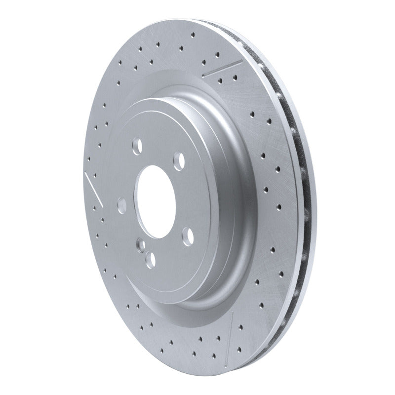 R1 12-20 Mercedes-Benz GLA45 AMG Rear Drilled & Slotted GeoSPEC Coated Rotor