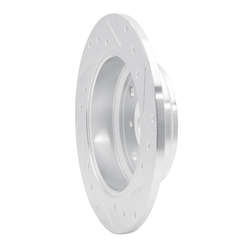 R1 87-90 Acura Legend Rear Left Drilled & Slotted Silver Brake Rotor