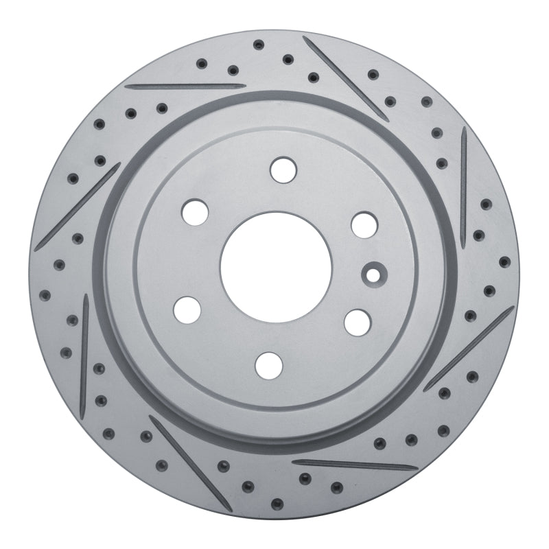 R1 10-16 Cadillac Srx Rear Right Drilled & Slotted Geo-Carbon Rotor