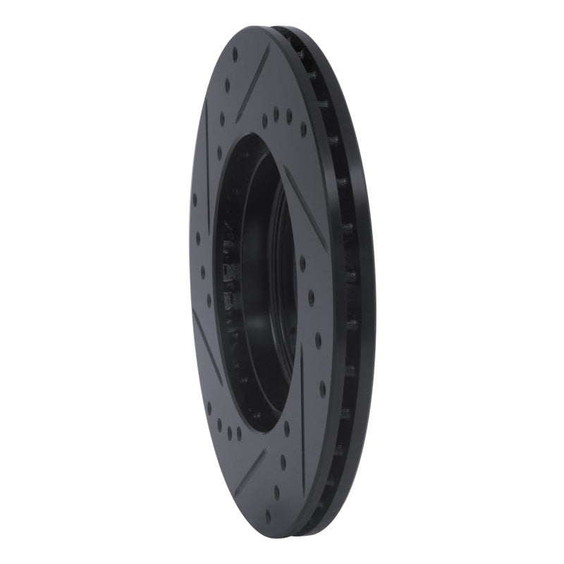 R1 86-08 Volkswagen DERBY (Mexico) Front Right Drilled & Slotted Black Brake Rotor