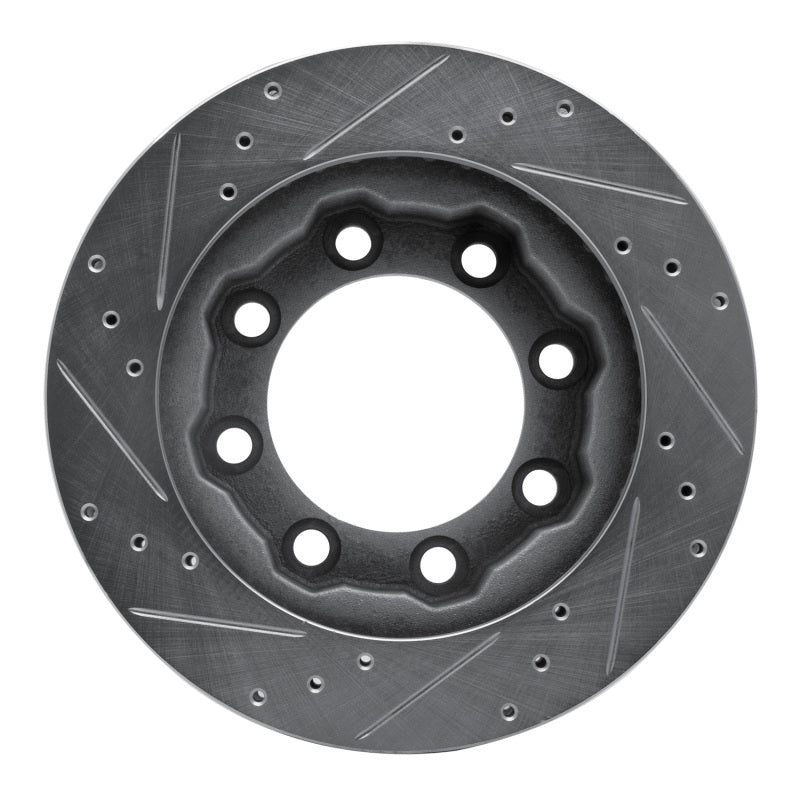 R1 77-93 Chevrolet V30 & V3500 Pickup Front Right Drilled & Slotted Silver Brake Rotor