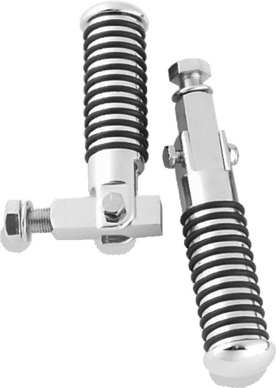 Bikers Choice 72-81 FX/XL 82-94 FXR 84-00 Softail Chrome Block Mount O-Ring Footpeg Kt 1/2-20 Thread